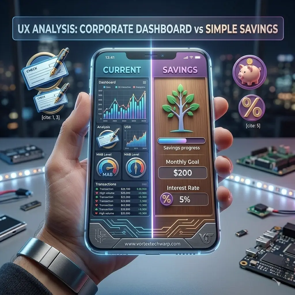 UX difference between corporate and retail banking apps on smartphone