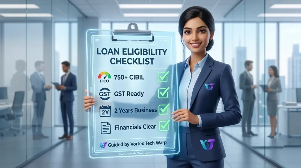 Business Loan Eligibility Criteria Checklist including CIBIL and GST
