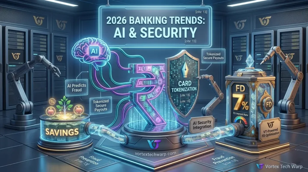 Modern banking trends in 2026 featuring card tokenization and AI security