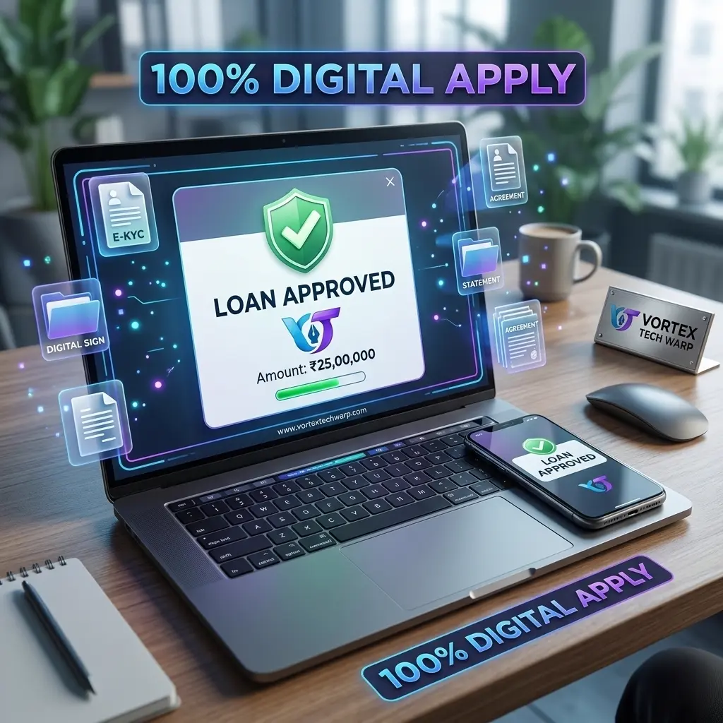 Step-by-step process for 100% digital business loan application