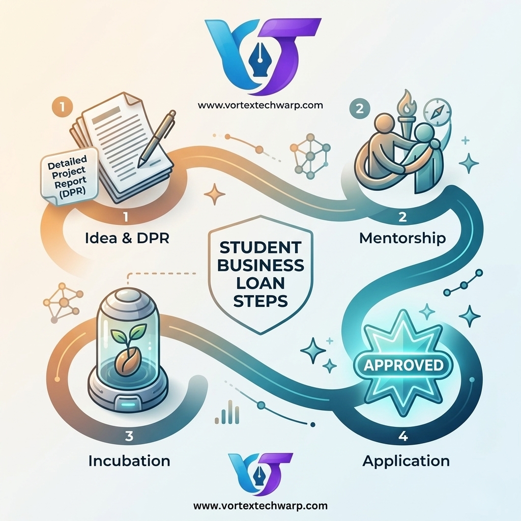 student business loan steps including DPR