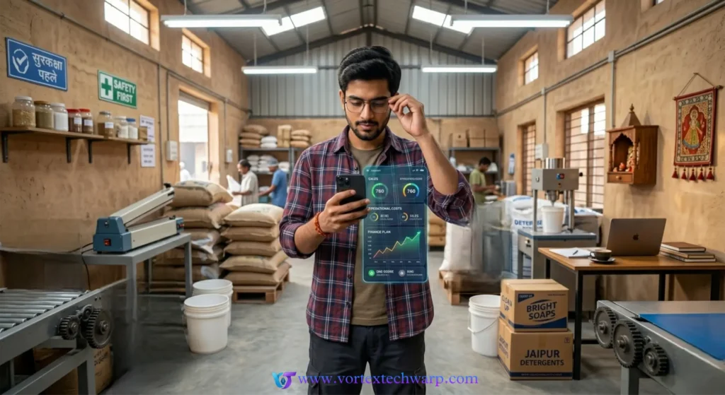 Planning small-scale detergent business using AI Finance Apps India