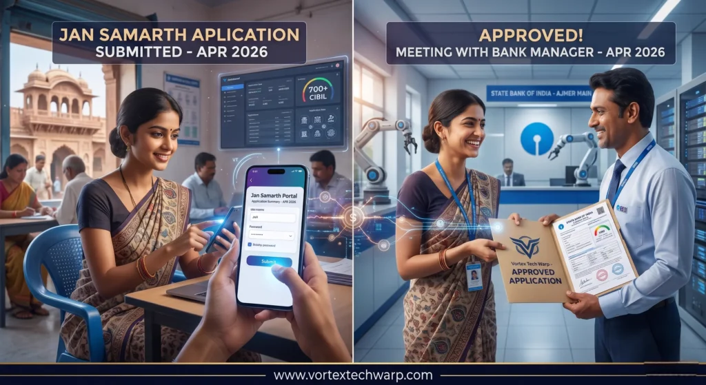 Applying for business loan on Jan Samarth portal.
