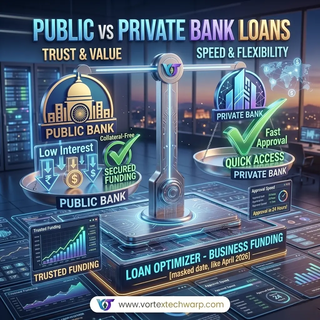 Public vs private bank business loan comparison